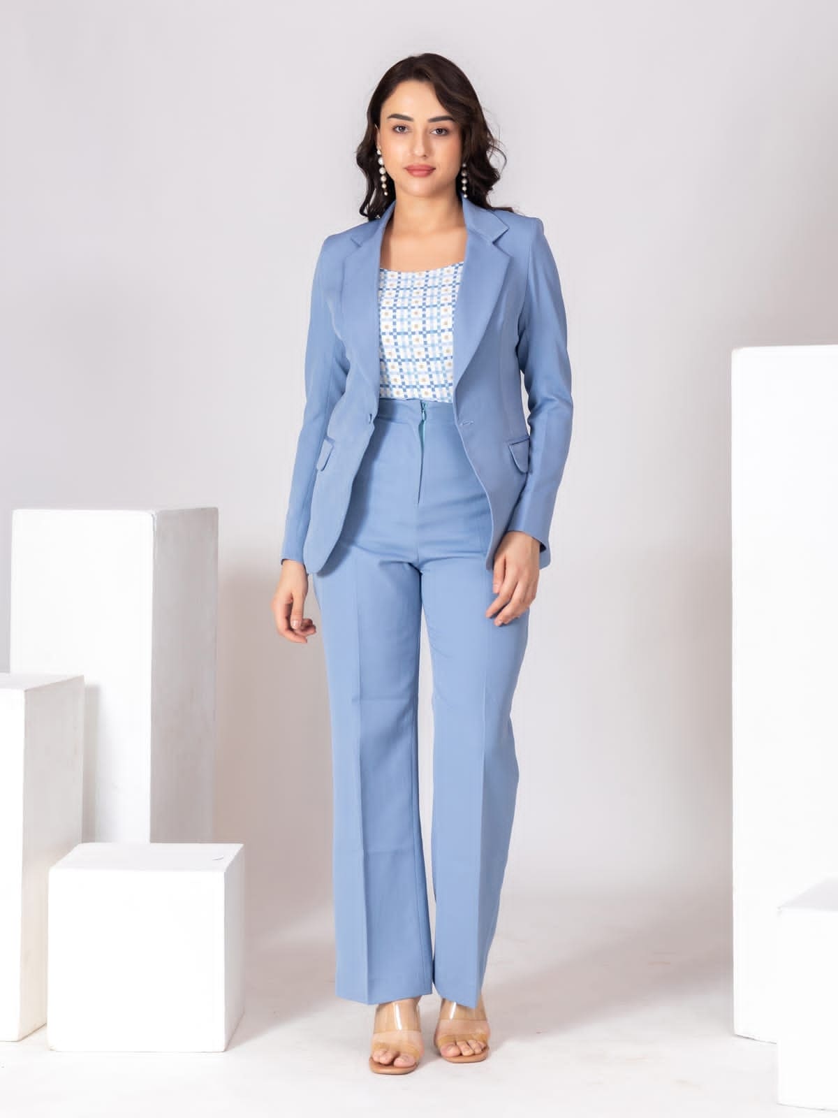 Grid Pattern Jumpsuit